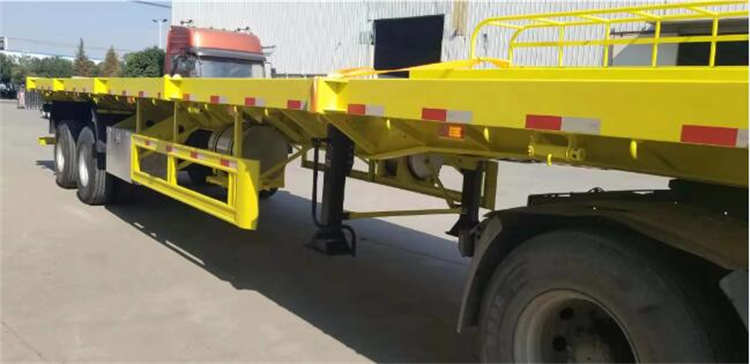 Two Axle 20FT 40FT Container Flatbed Semi Truck Trailer | Yangzhou Vulcan Machinery Manufacturing Co., Ltd