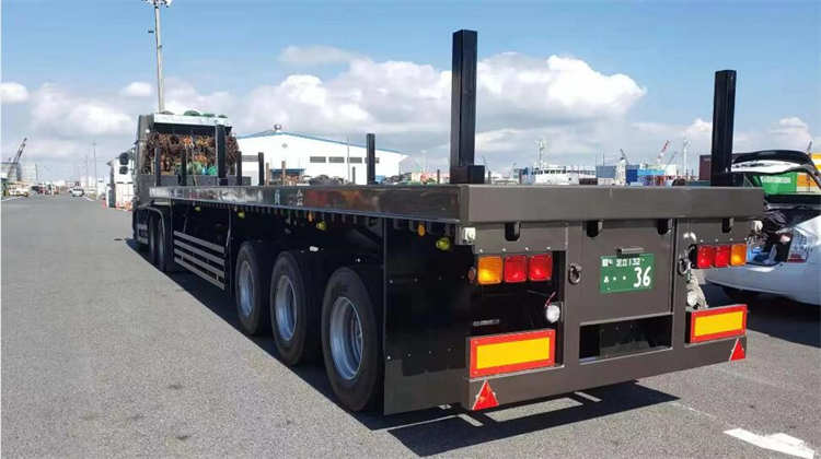 3 Axle 40FT Flatbed Semi Truck Trailer | Yangzhou Vulcan Machinery Manufacturing Co., Ltd