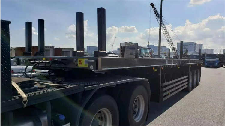 3 Axle 40FT Flatbed Semi Truck Trailer | Yangzhou Vulcan Machinery Manufacturing Co., Ltd
