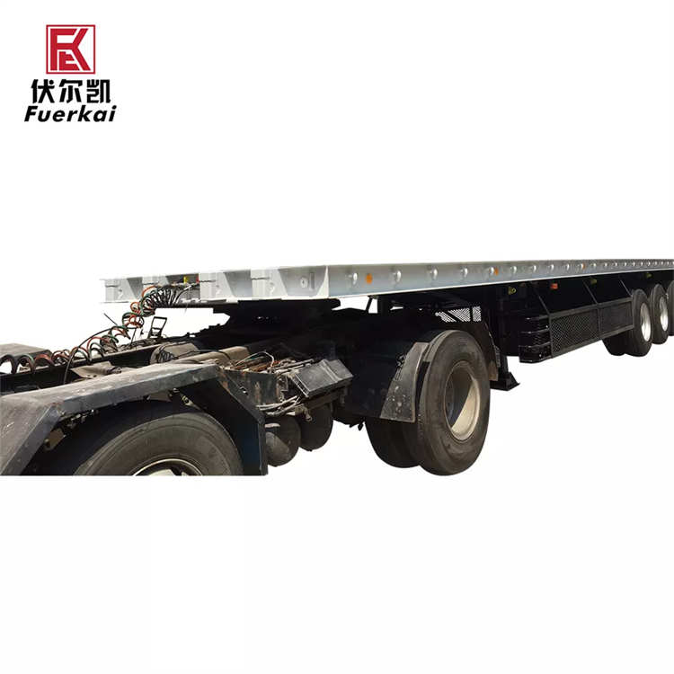 Tri-axle 20ft 40ft Shipping Container Flatbed Semi Trailer | Yangzhou Vulcan Machinery Manufacturing Co., Ltd