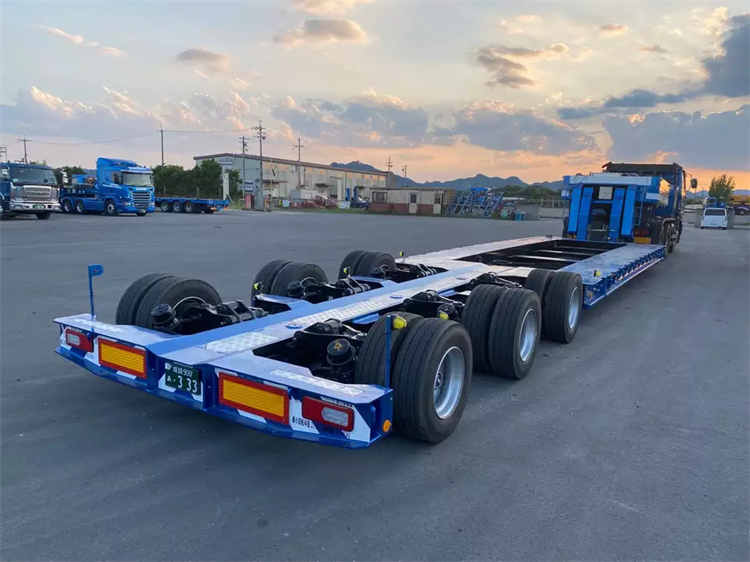Gooseneck 2 Axle Flatbed Semi Trailer Flat Bed 40 Foot Goose Neck Container Trailer | Yangzhou Vulcan Machinery Manufacturing Co., Ltd