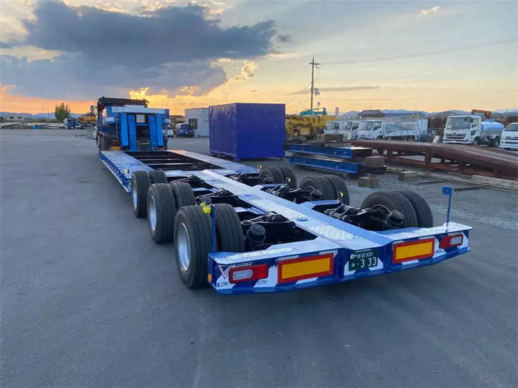 Gooseneck 2 Axle Flatbed Semi Trailer Flat Bed 40 Foot Goose Neck Container Trailer | Yangzhou Vulcan Machinery Manufacturing Co., Ltd