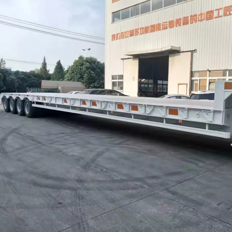 ヘビーデューティー機器輸送ローボーイ100トン4車軸ローベッドローボーイセミトレーラー